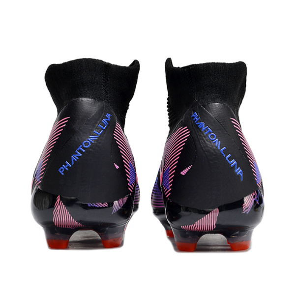 Nike Phantom Luna Elite Black and Pink Firm Ground FG Kids Football Boot