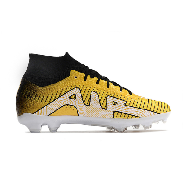 Nike Zoom Mercurial Superfly 9 Elite Yellow and Black Firm Ground FG Kids Football Boot