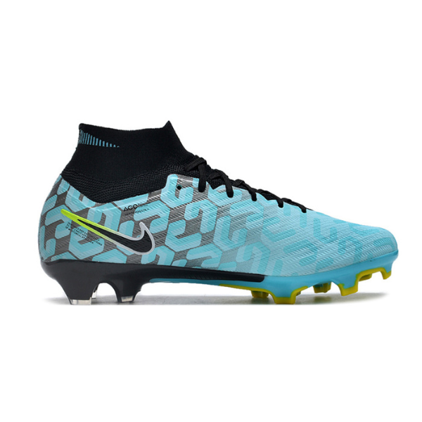 Nike Zoom Mercurial Superfly 9 Elite Light Blue and Black Firm Ground FG Kids Football Boot