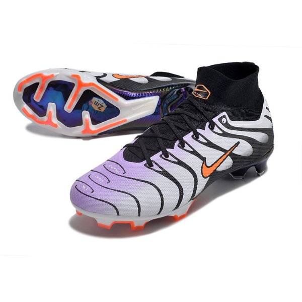Nike Zoom Mercurial Superfly 9 Elite Gray and Black Firm Ground FG Kids Football Boot