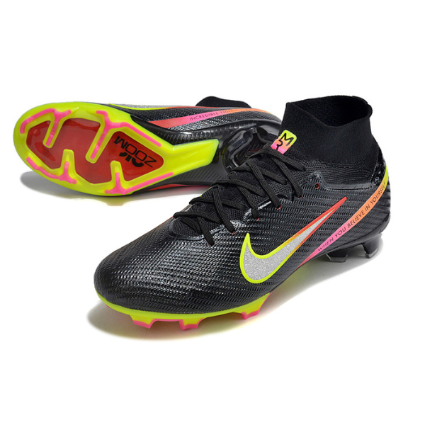 Nike Zoom Mercurial Superfly 9 Elite Black Pack Firm Ground FG Kids Football Boot