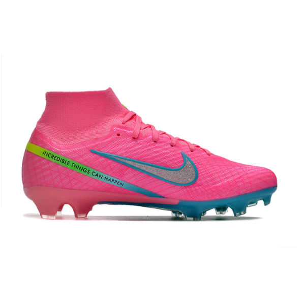 Nike Zoom Mercurial Superfly 9 Elite Pink and Blue Firm Ground FG Kids Football Boot