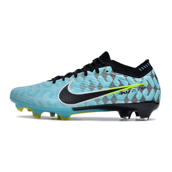 Nike Zoom Mercurial Vapor 15 Elite Light Blue and Black Firm Ground FG Kids Football Boot