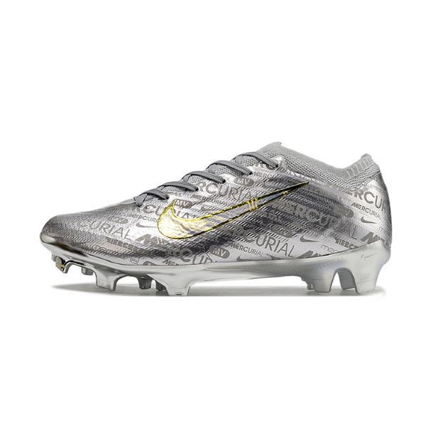 Nike Zoom Mercurial Vapor 15 Elite Silver Firm Ground FG Kids Football Boot
