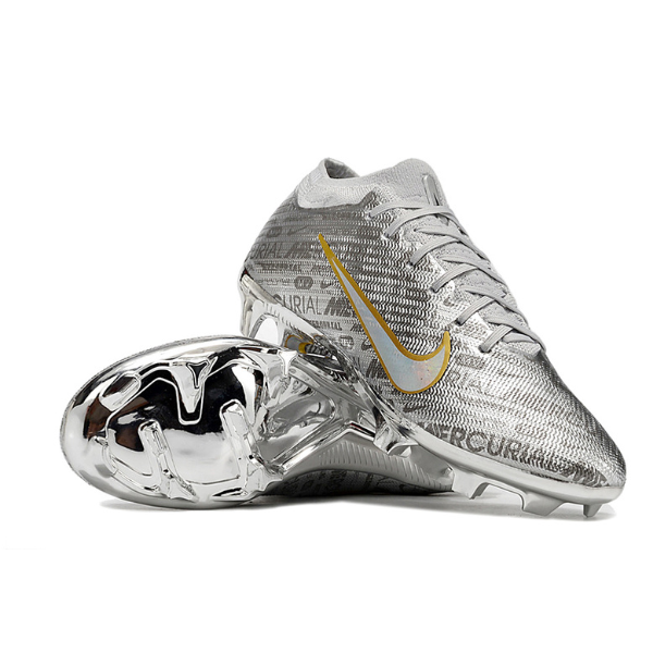Nike Zoom Mercurial Vapor 15 Elite 25th Anniversary White and Black Firm Ground FG Kids Football Boot