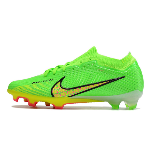 Botas de fútbol Nike Zoom Mercurial Vapor 15 Elite para niños, color verde y amarillo, para terreno firme FG