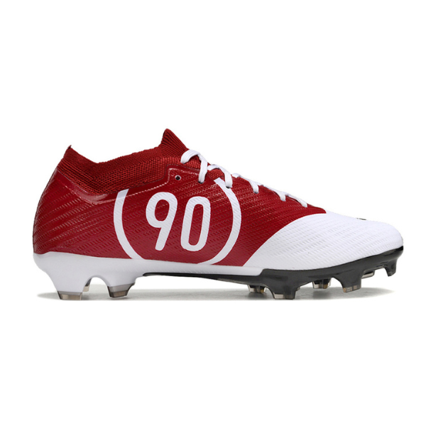 Botas de fútbol Nike Zoom Mercurial Vapor 15 Elite para terreno firme, color blanco y rojo, para niños