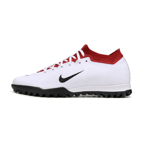 Botas de fútbol Nike Zoom Mercurial Vapor 15 Elite Turf TF para niños, color blanco y rojo