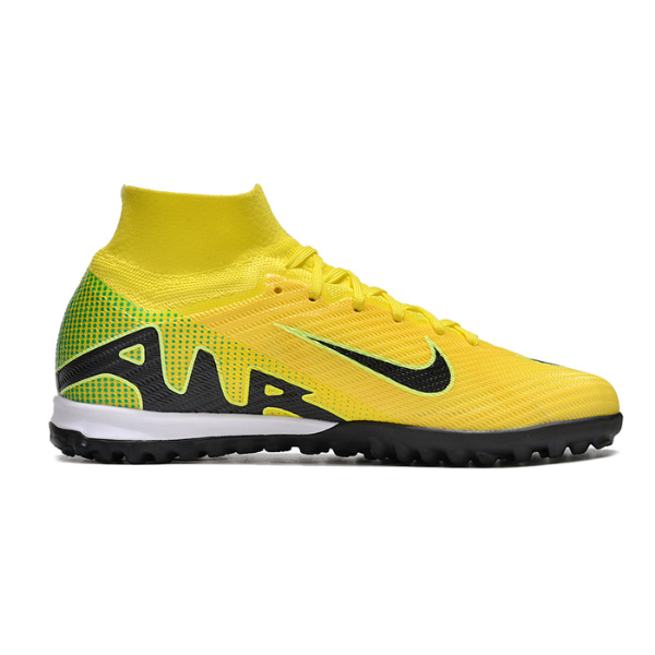 Nike Zoom Mercurial Superfly 9 Elite Yellow and Black Turf TF Kids Football Boot