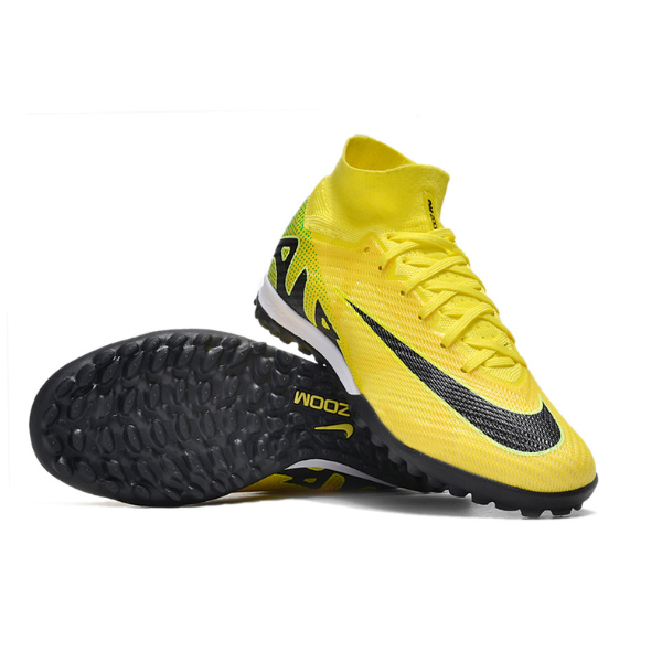 Nike Zoom Mercurial Superfly 9 Elite Yellow and Black Turf TF Kids Football Boot