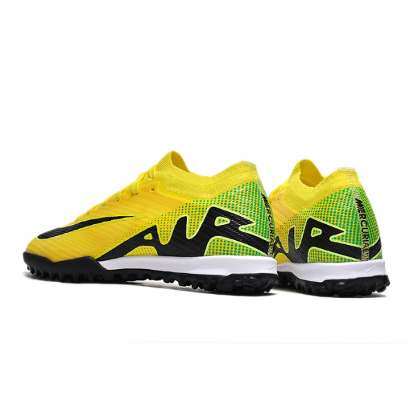Botas de fútbol Nike Zoom Mercurial Vapor 15 Elite Turf TF para niños, color amarillo y negro