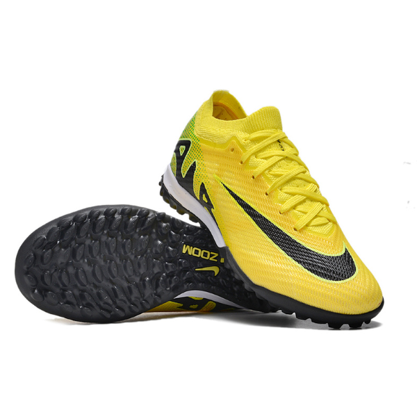 Botas de fútbol Nike Zoom Mercurial Vapor 15 Elite Turf TF para niños, color amarillo y negro