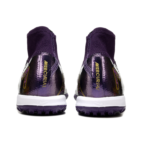 Botas de fútbol Nike Zoom Mercurial Superfly 10 Elite Mbappé Turf TF para niños, color morado