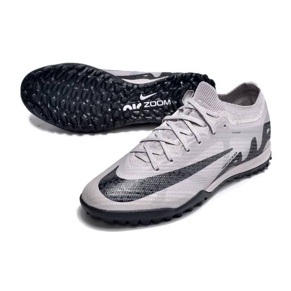 Nike Zoom Mercurial Vapor 15 Elite Gray Turf TF Kids Football Boot
