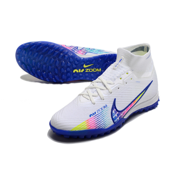 Botas de fútbol Nike Zoom Mercurial Superfly 9 Elite Rainbow Pack para niños Turf TF