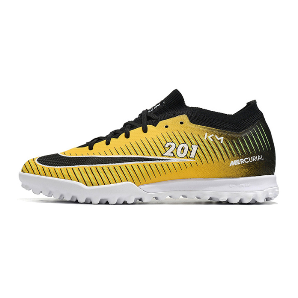 Botas de fútbol Nike Zoom Mercurial Vapor 15 Elite Turf TF para niños, color amarillo y negro