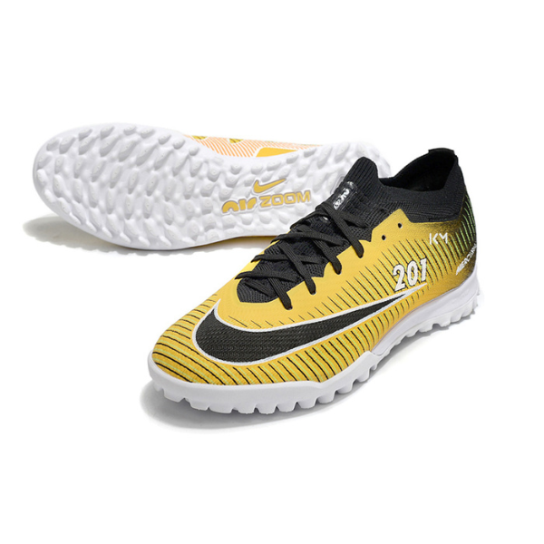 Botas de fútbol Nike Zoom Mercurial Vapor 15 Elite Turf TF para niños, color amarillo y negro