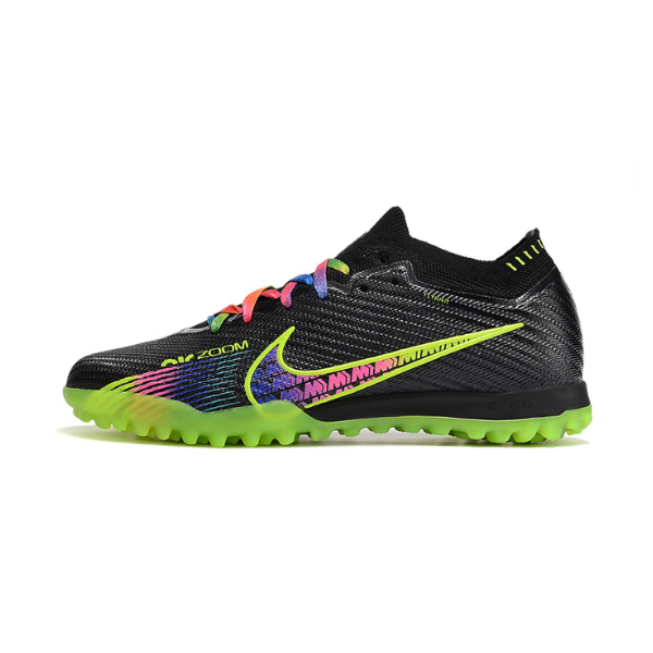 Nike Zoom Mercurial Vapor 15 Elite Black and Colorful Kids Football Boot Turf TF