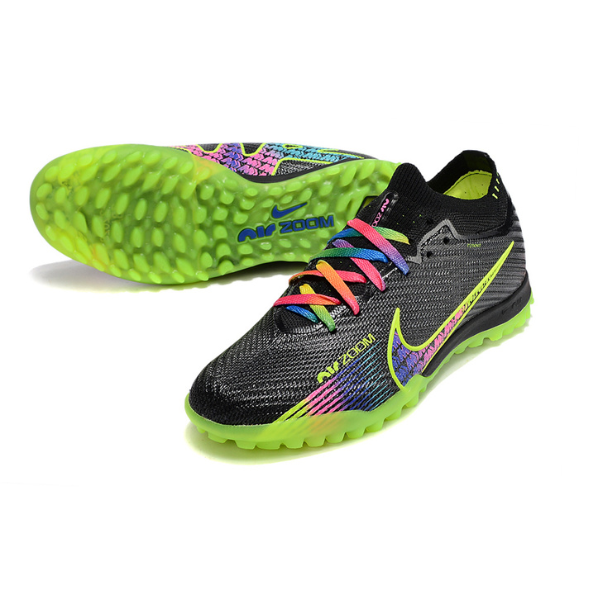 Nike Zoom Mercurial Vapor 15 Elite Black and Colorful Kids Football Boot Turf TF