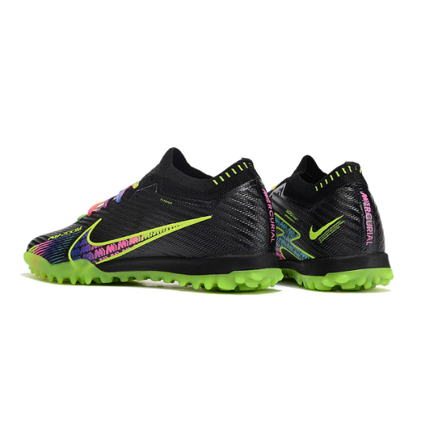 Nike Zoom Mercurial Vapor 15 Elite Black and Colorful Kids Football Boot Turf TF