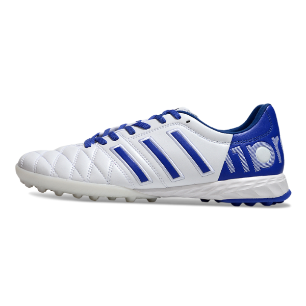Botas de fútbol Adidas Adipure 11Pro Turf TF blancas y azules