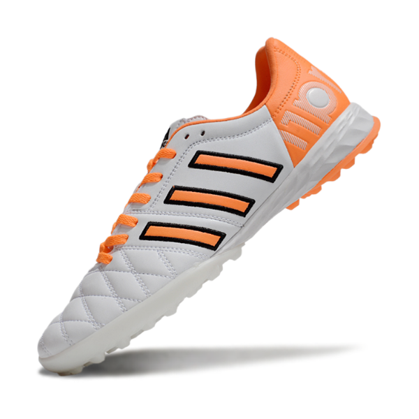 Botas de fútbol Adidas Adipure 11Pro Turf TF blancas y naranjas