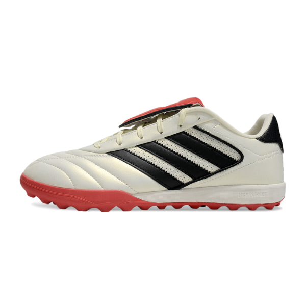 Botas de fútbol Adidas Copa Gloro II Turf TF en blanco, negro y rojo