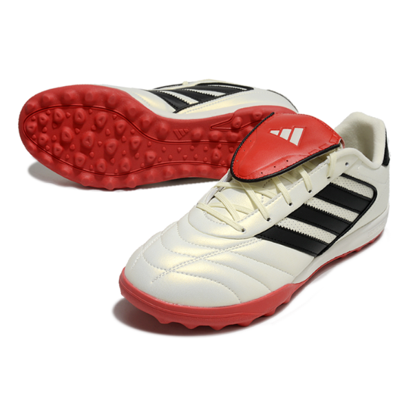 Botas de fútbol Adidas Copa Gloro II Turf TF en blanco, negro y rojo