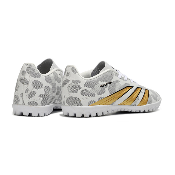 Botas de fútbol Adidas Predator 30 Club Turf TF blancas y doradas