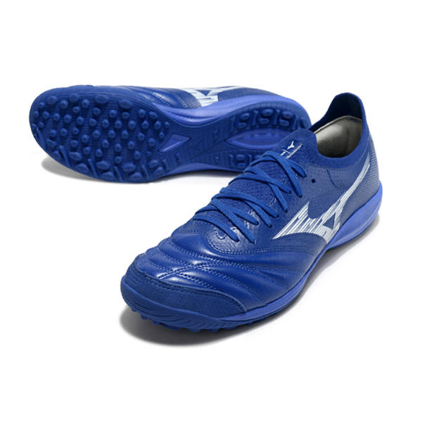 Bota de fútbol Mizuno Neo Sala Turf TF azul y blanco