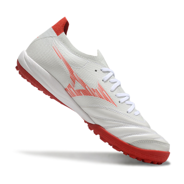 Botas de fútbol Mizuno Neo Sala Turf TF blancas y rojas