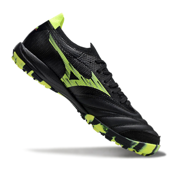 Botas de fútbol Mizuno Neo Sala Turf TF negras y verdes claras