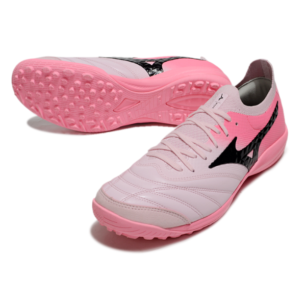 Bota de fútbol Mizuno Neo Sala Turf TF rosa y blanca