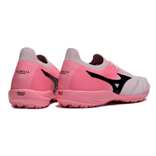 Bota de fútbol Mizuno Neo Sala Turf TF rosa y blanca