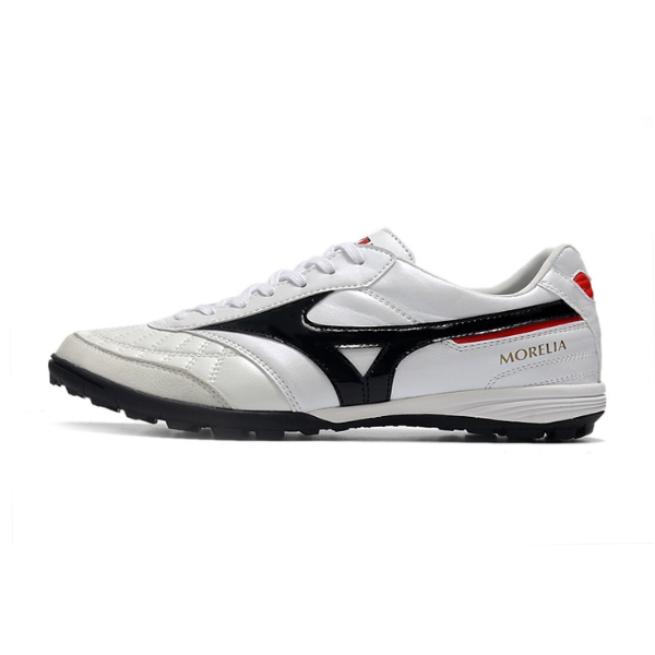Botas de fútbol Mizuno Morelia Sala Turf TF blancas y negras