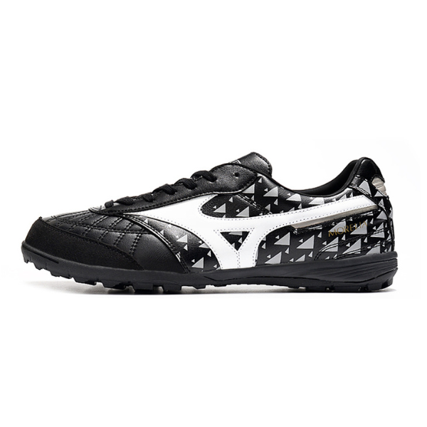 Botas de fútbol Mizuno Morelia Sala Turf TF en negro, blanco y gris