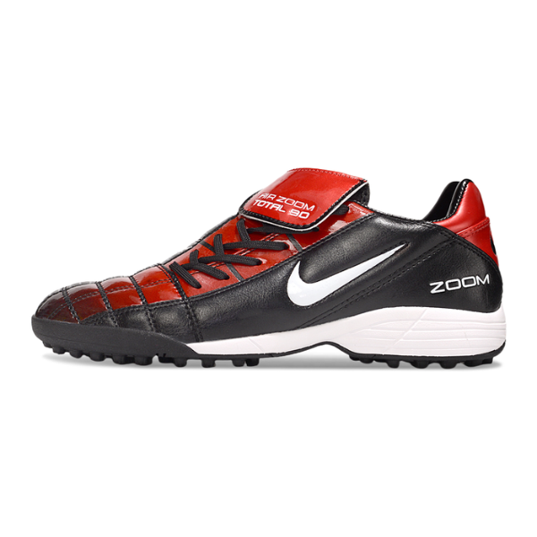 Botas de fútbol Nike Air Zoom Total 90 III Turf TF negras y rojas