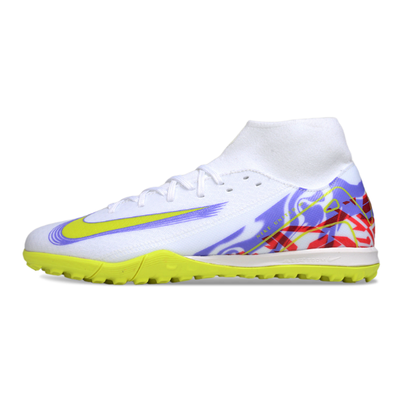 Nike Zoom Mercurial Superfly 10 Academy White and Purple Turf TF Football Boot