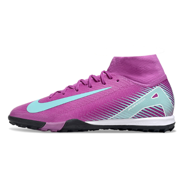 Nike Zoom Mercurial Superfly 10 Elite Purple and Blue Turf TF Football Boot