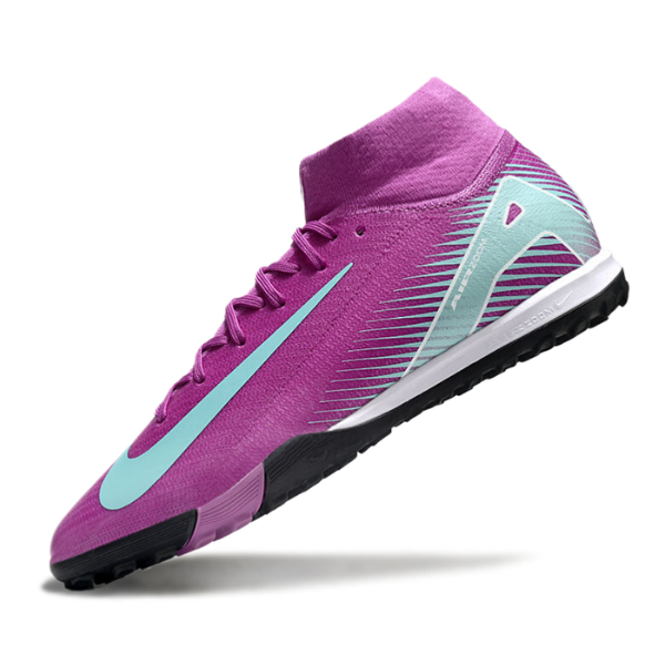 Nike Zoom Mercurial Superfly 10 Elite Purple and Blue Turf TF Football Boot