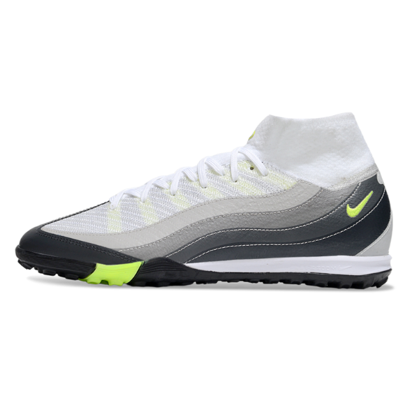 Nike Zoom Mercurial Superfly 10 Elite White and Gray Turf TF Football Boot