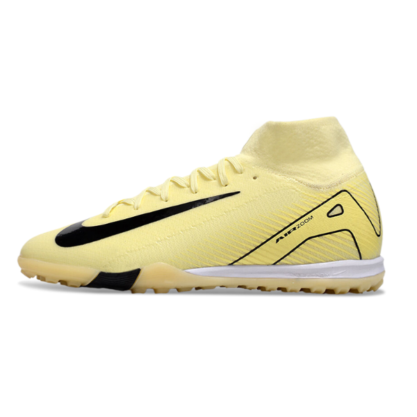 Nike Zoom Mercurial Superfly 10 Elite Yellow and Black Turf TF Football Boot
