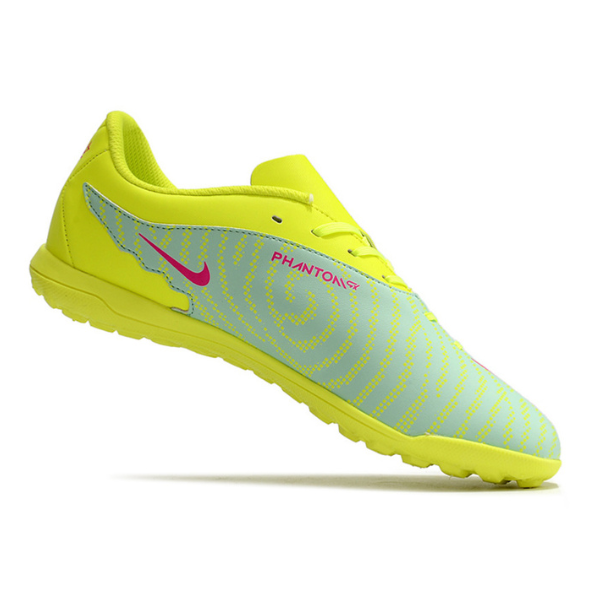 Nike Phantom GX Academy Yellow Green and Pink Turf TF Football Boot