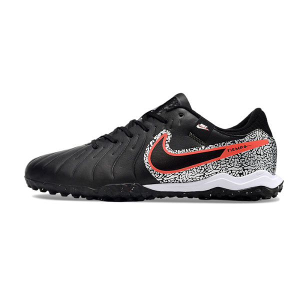 Nike Tiempo 10 Legend Academy Black White and Red Turf TF Football Boot 