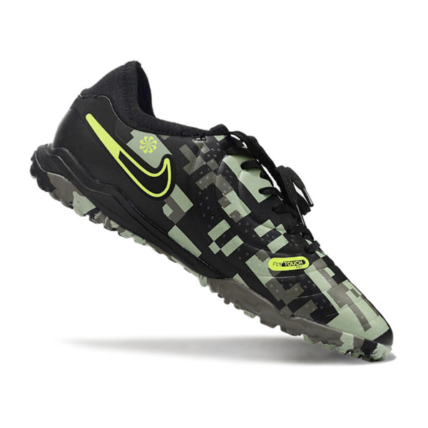 Nike Tiempo 10 Legend Pro Black and Green Camo Turf TF Football Boot