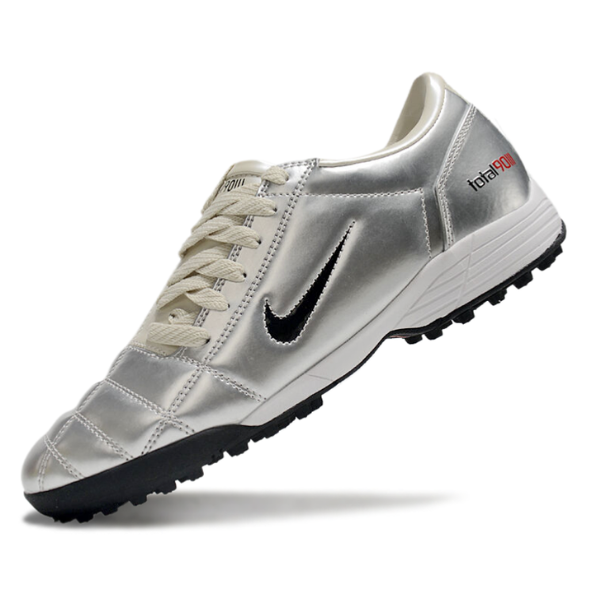 Nike Total 90 III Silver and Beige Turf TF Football Boot