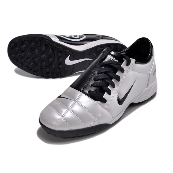 Nike Total 90 III Silver and Black Turf TF Football Boot