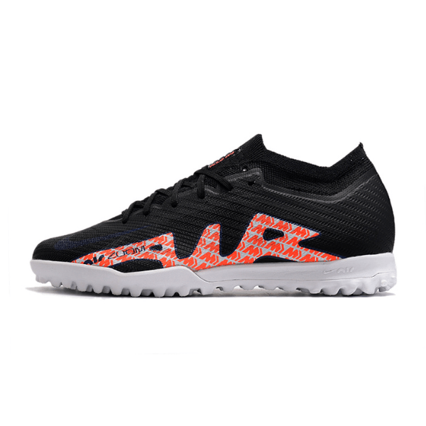 Nike Zoom Mercurial Vapor 15 Elite Black White and Orange Turf TF Football Boot