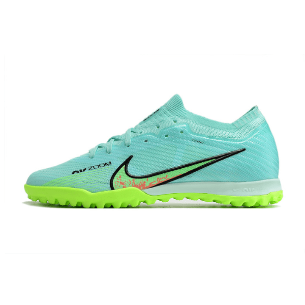 Nike Zoom Mercurial Vapor 15 Elite Light Green and Blue Turf TF Football Boot