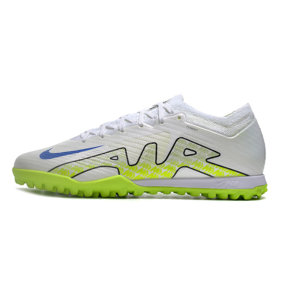 Nike Zoom Mercurial Vapor 15 Elite White and Green Turf TF Football Boot